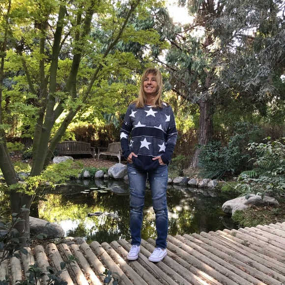 Navy Star Reversed Stitch Tunic - Picture 6 of 8